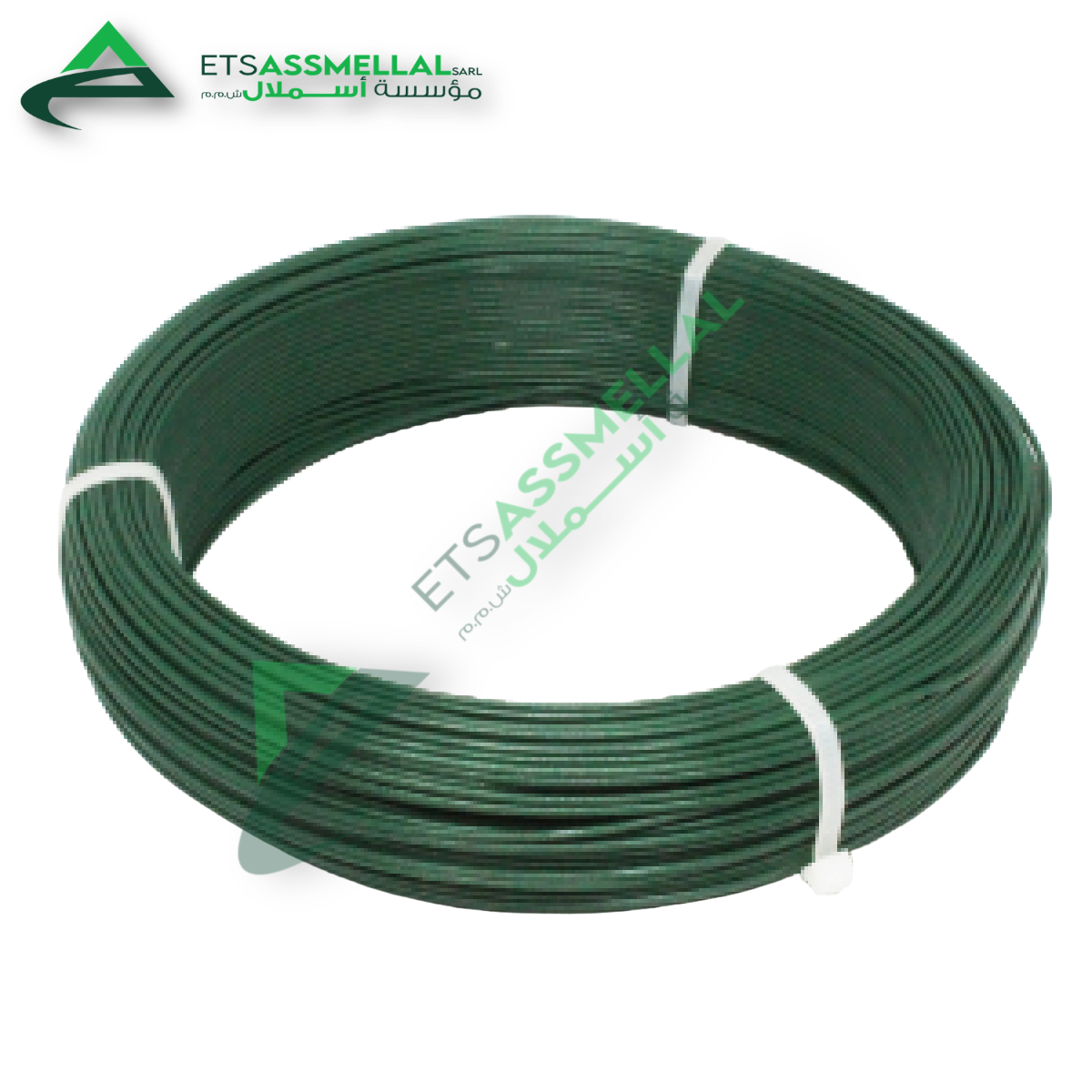 Fil d’Attache en Acier Galvanisé Plastifié Vert
