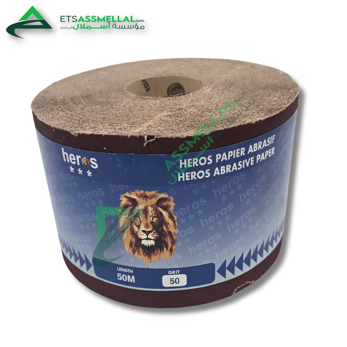 Rouleau Papier Abrasif HEROS Grain 50m