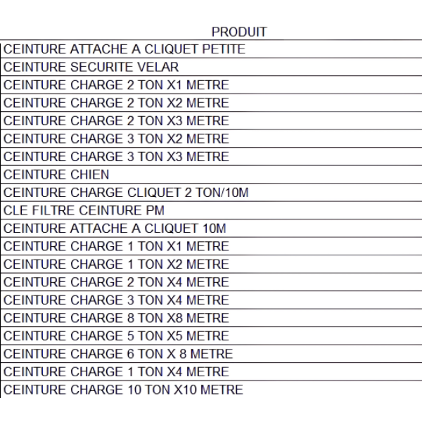 camme Ceinture de Charge Textile Ceinture de Charge Textile