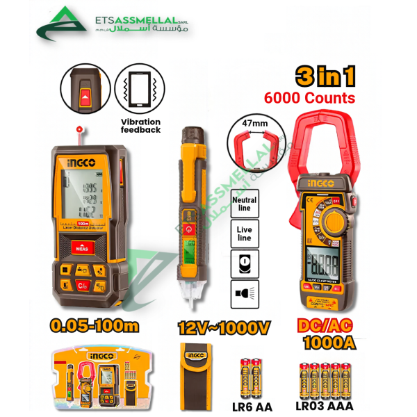 Kit de Mesure INGCO 3 en 1
