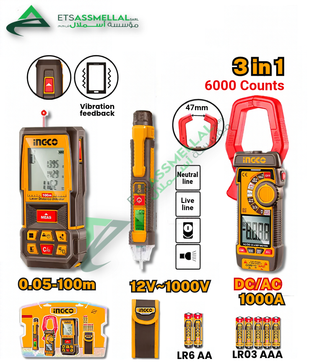 Kit de Mesure INGCO 3 en 1